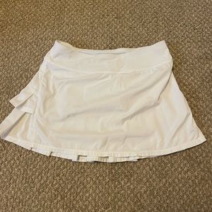 White tennis skirt